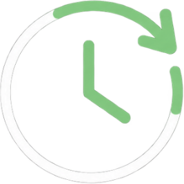Clock with a repeat arrow