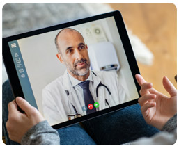 Person speaking to doctor on phone