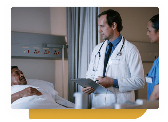 Cardiologist speaking with patient